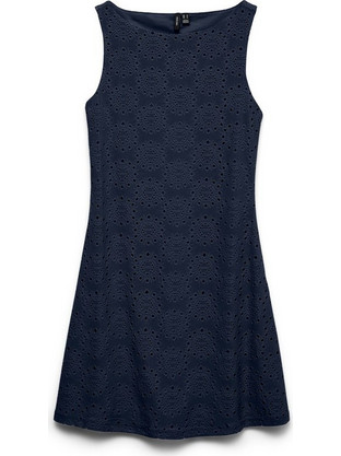 Vero Moda Mini Καλοκαιρινό Καθημερινό Φόρεμα Navy Μπλε 10344371