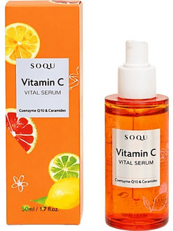 Soqu Vitamin C Illuminating Ενυδατικό Serum Προσώπου με Βιταμίνη C & Coenzyme Q10 50ml