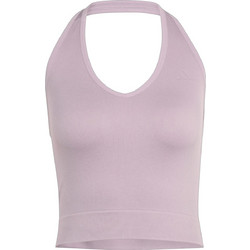 Adidas Workout Essentials Γυναικείο Αθλητικό Crop Top Λιλά JZ0124
