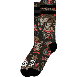 American Socks Rodeo Ανδρικές Κάλτσες Ψηλές με Σχέδια Μαύρες AS546