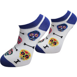 VTex Skull Ανδρικές Κάλτσες Σοσόνια με Σχέδια Λευκές SCKS002