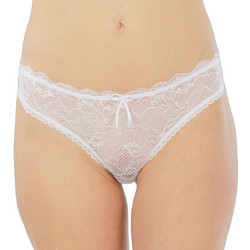 Mei Γυναικείο Sexy Brazil με Δαντέλα Λευκό 2450