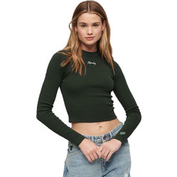 Superdry Γυναικείο Χειμερινό Crop Top Ριπ Κυπαρισσί W6011656A-3KO