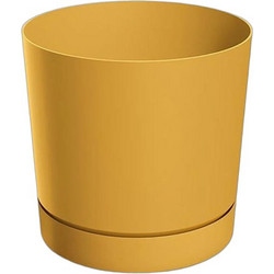 Next Γλάστρα Στρογγυλή Πλαστική Κίτρινη 17.8x17.5cm 33543-01