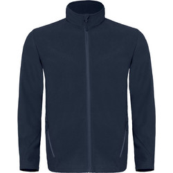 B & C Ανδρική Ζακέτα Fleece με Φερμουάρ Navy Μπλε FM717-220
