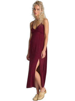 Billabong Summer Crush Midi Καλοκαιρινό Καθημερινό Φόρεμα Μεταξωτό Μπορντό EBJWD00167-RSR0