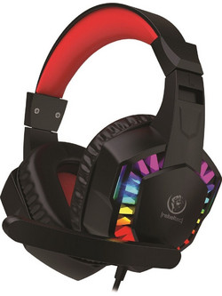 Rebeltec Shark Gaming Headset Over Ear Black Red