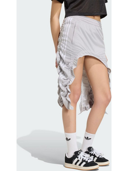 Adidas Adibreak Μίντι Φούστα Υφασμάτινη Γκρι KS4160