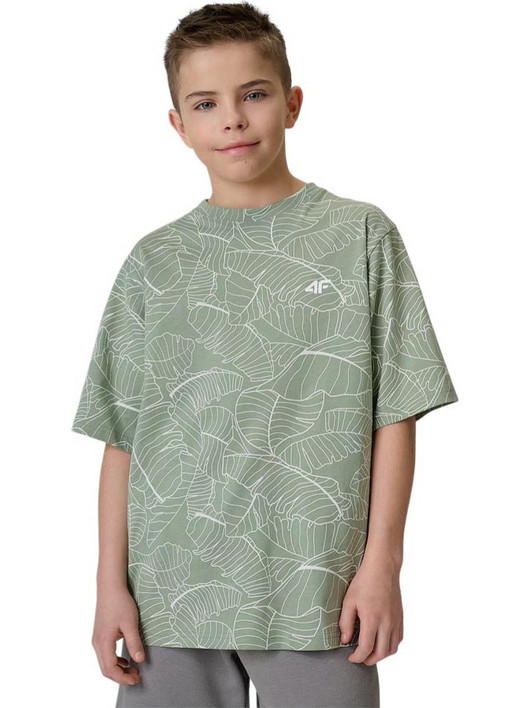 4F Παιδικό T-Shirt Κοντομάνικο Πράσινο Mint 4FJWSS26TTSHM3285-47S