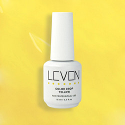 Leven Color Drop Yellow Top Coat Ημιμόνιμο Βερνίκι Νυχιών 15ml