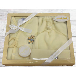Linea Σετ Ρούχων για Νεογέννητο Κορίτσι Bambini Κίτρινα 4τμχ