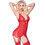 Chilirose Sexy Babydoll See Through με Δαντέλα & Ζαρτιέρες Κόκκινο CR3467