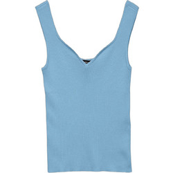 Vero Moda Γυναικείο Καλοκαιρινό Top Πλεκτό Γαλάζιο 10326450
