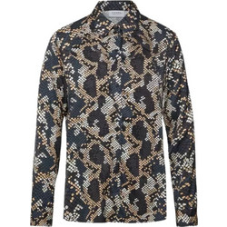 Comma Μακρυμάνικο Γυναικείο Πουκάμισο Σατέν Animal Print Πολύχρωμο 2170852-98A1