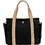 Feel & Touch Cabo Υφασμάτινη Τσάντα Θαλάσσης Ώμου Μαύρη 36x47cm