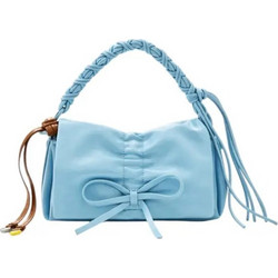 Desigual Shiny Bow Γυναικείο Τσαντάκι Χειρός από Δερματίνη Γαλάζιο 26SAXPBO5048U