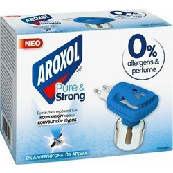 Aroxol Pure & Strong Σετ Ηλεκτρικό Απωθητικό με Ανταλλακτικό Υγρό για Κουνούπια 25ml