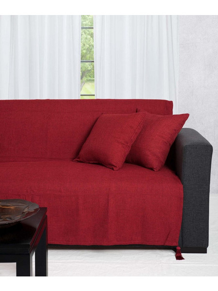 Silk Fashion Ριχτάρι Τριθέσιου Καναπέ 180x300 9925 Κόκκινο