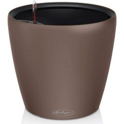 Lechuza Classico Color Ls 35 Αυτοποτιζόμενη Γλάστρα Εσωτερικού Χώρου Στρογγυλή Πλαστική Καφέ 35x32cm 14283