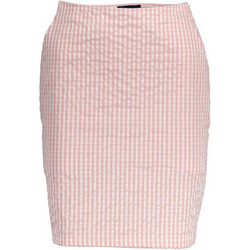Gant Μίνι Φούστα Υφασμάτινη Pencil Καρό Σομόν 3GW4400032-659