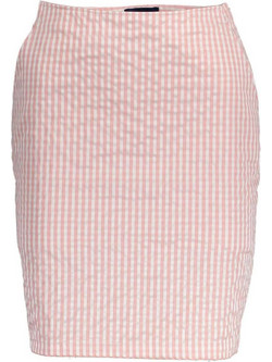 Gant Μίνι Φούστα Υφασμάτινη Pencil Καρό Σομόν 3GW4400032-659