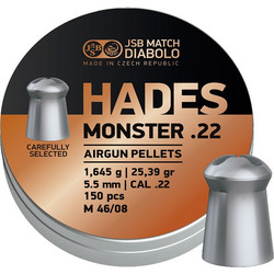 JSB Hades Monster Βολίδες Pellets Αεροβόλου 5.5mm Μολυβένιες 1.645g / 25.39gr 150τμχ 546390-150