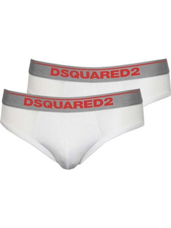 Dsquared2 Ανδρικά Σλιπ Λευκά 2Pack DCX610050-100