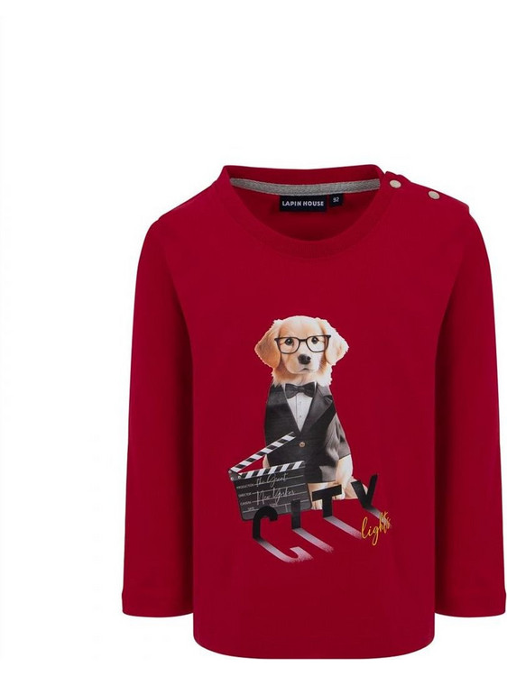 Lapin Παιδικό T-Shirt Μακρυμάνικο Μπεζ Κόκκινο 252E2230
