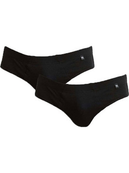 Walk Ανδρικά Σλιπ Βαμβακερά Μαύρα 2Pack W1731-0202