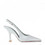 Corina Γόβες Slingback Δερμάτινες με Λεπτό Ψηλό Τακούνι Λευκές Γαλάζιες M6225