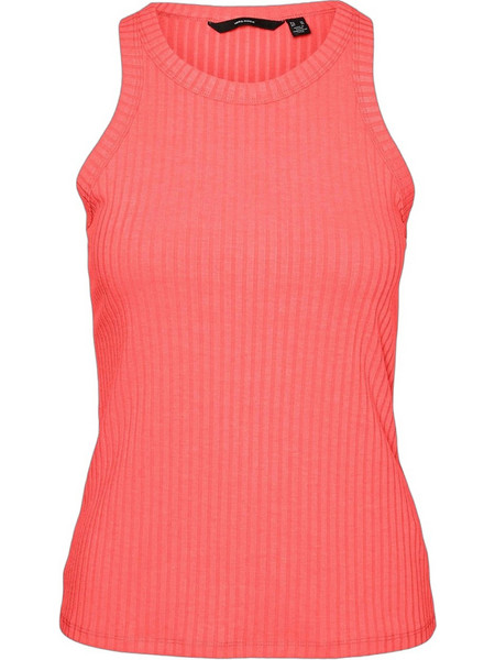 Vero Moda Γυναικείο Καλοκαιρινό Top Ριπ Κοραλί 10281794