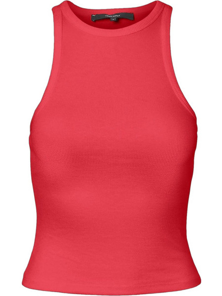 Vero Moda Γυναικείο Καλοκαιρινό Top Ριπ Κόκκινο 10295022