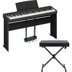 Yamaha P-225 Home Bundle Ηλεκτρικό Πιάνο Stage με 88 Βαρυκεντρισμένα Πλήκτρα Black