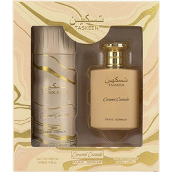 Paris Corner Taskeen Caramel Cascade Eau de Parfum 100ml + Deodorant Spray 200ml