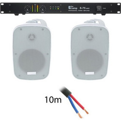 Sirus Reflect 5 + the t.amp S-75 MK II Παθητικό Ηχείο Εξωτερικού Χώρου 30W Αδιάβροχο IP66 Λευκό