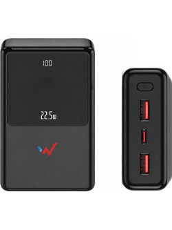 Wonder WX27D Power Bank 27000mAh 22.5W με 2 Θύρες USB-A & Θύρα USB-C Power Delivery Black