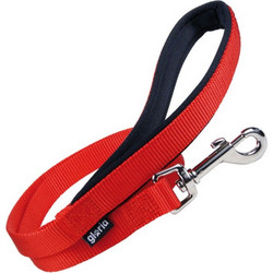 Gloria Pets Neopren Λουρί Σκύλου 1.2m x 19mm Κόκκινο
