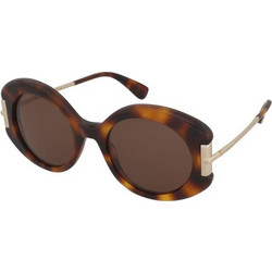 Max Mara MM0188 52E Γυναικεία Γυαλιά Ηλίου Οβάλ Χρυσό Καφέ με Καφέ Φακό