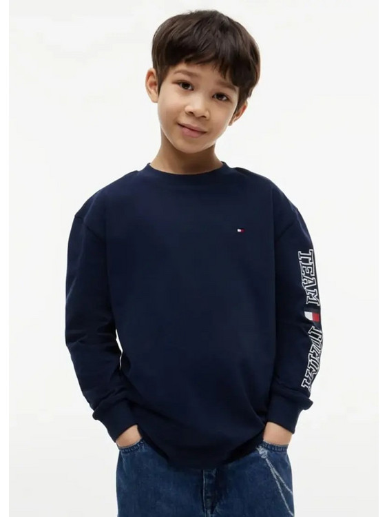 Tommy Hilfiger Παιδικό T-Shirt Μακρυμάνικο Navy Μπλε KB0KB10512-C1G