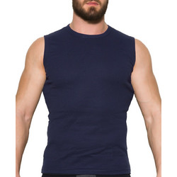Apple Boxer Αμάνικο Ανδρικό Φανελάκι Βαμβακερό Navy Μπλε 0310362