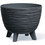 Prosperplast Furu Γλάστρα Στρογγυλή Πλαστική Μαύρη 29x24cm DFUR300