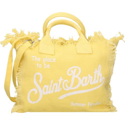 Mc2 Saint Barth Υφασμάτινη Τσάντα Θαλάσσης Ώμου Κίτρινη COL0001-00766L