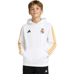 Adidas Real Madrid Παιδικό Φούτερ με Κουκούλα Λευκό Χρυσό KG2953