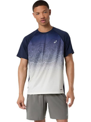 ASICS Road Fade Ανδρικό Αθλητικό T-Shirt Navy Μπλε 2011D512-403