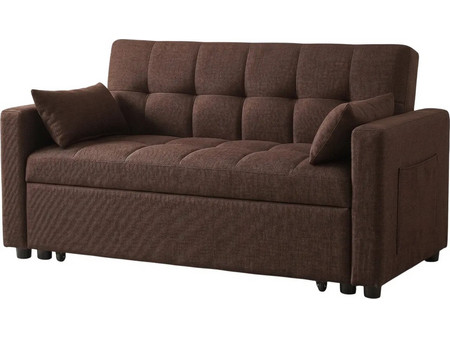 Possina Oakland Διθέσιος Καναπές Κρεβάτι Καφέ 140x100x82cm