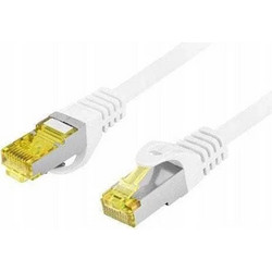 Lanberg S/FTP Cat.6a Καλώδιο Δικτύου Ethernet 0.5m White PCF6A-10CU-0050-W