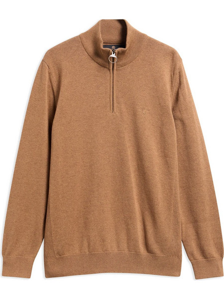 Barbour Ανδρικό Πουλόβερ με Φερμουάρ Καφέ MKN1074-SN31