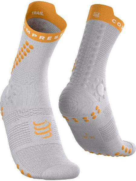 Compressport V4.0 Trail Ανδρικές Κάλτσες Ψηλές με Σχέδια Γκρι XU00048B-1075