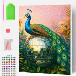 Splat Planet Peacock Καμβάς Diamond Painting Kit 30x40cm SP-DM-PEA-PARTY