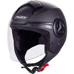 Pilot Helmets Arrow Matt Black Κράνος Μηχανής Jet 1200gr